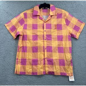 les girls les boys Giant Gingham Print Pajama Shirt Top Medium